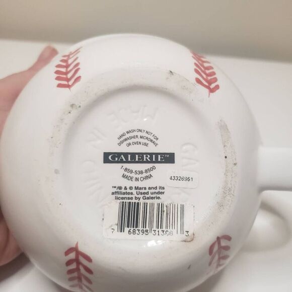 Snickers Candy Bar Logo Baseball Cup by Galerie White 3-D Coffee Mug - Picture 6 of 6